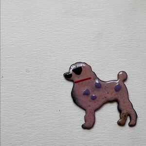 Purple and Pink Dog Copper Enameling